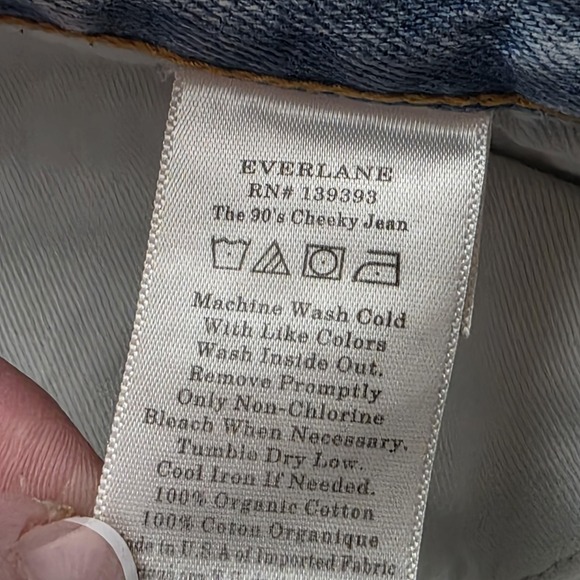 Everlane The 90s Cheeky Jean Womens 27 Ankle Blue High Rise Straight Leg Denim - Picture 5 of 9